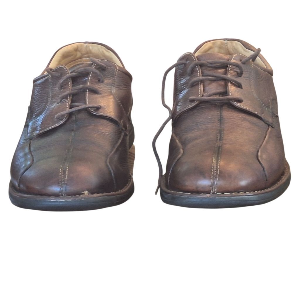 JOHNSTON & MURPHY Shuler Bicycle Brown Pebble Lace-up Size 10M Comfort & Style - Picture 6 of 16